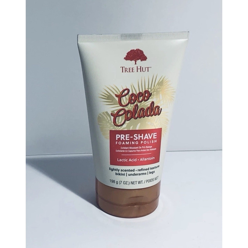 Tree Hut Coco Colada Pre-Shave Foaming Polish 7oz‎ Lactic Acid Allantoin NEW